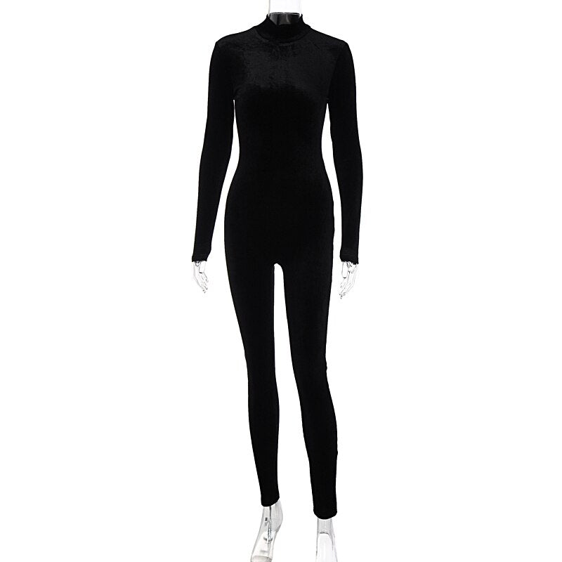 Velvet Turtleneck silhouette suit - POA