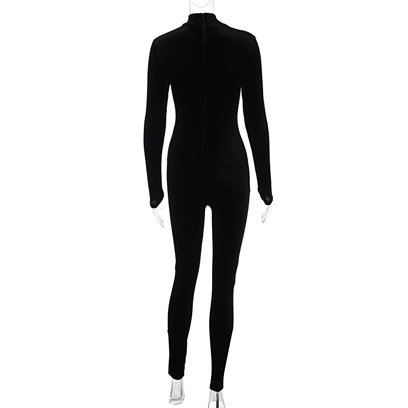 Velvet Turtleneck silhouette suit - POA