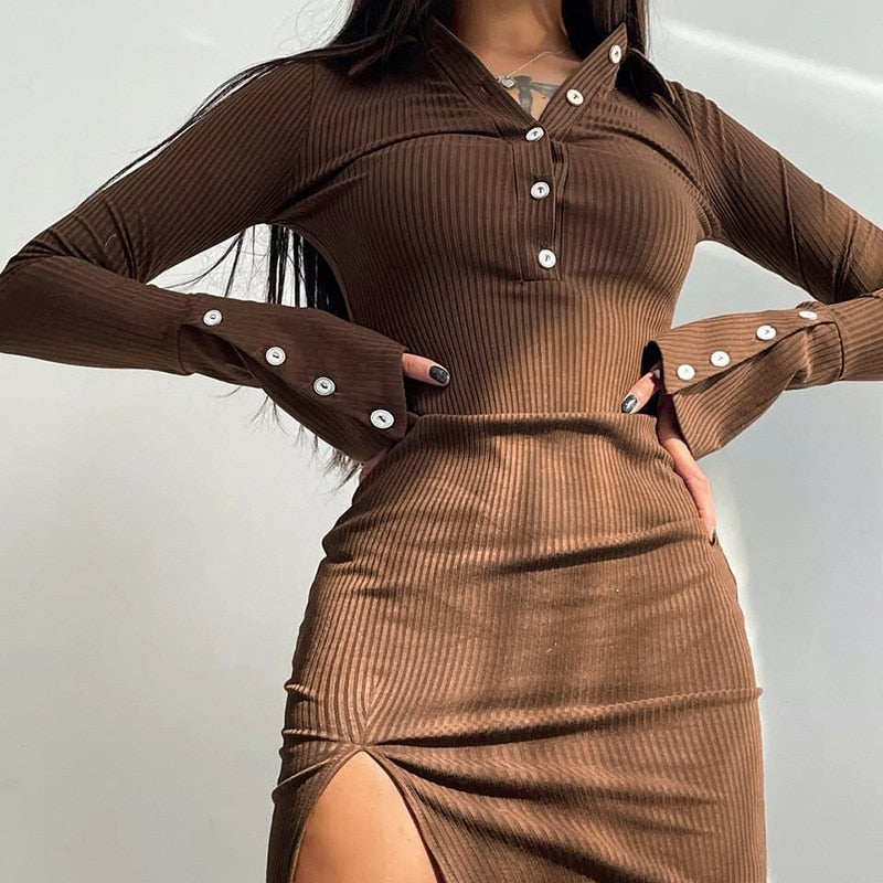 2022 Autum Fashion Women Sexy Dress Long Sleeve V Neck Bodycon Y2K Mini Party Club Dress Ladies festa - POA