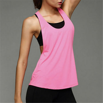 Female Yoga Vest Sleeveless Backless Sport Shirt Women Running Gym Shirt Women Sport Jerseys Fitness Yoga Shirt Tank Top(no bra)