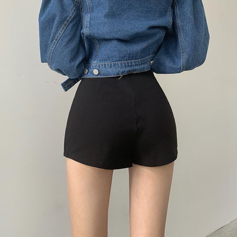 Sexy Split Shorts Skirt Women's Office Ladies Suit Skirt Summer New Black Mini A-line Pants Skirt High Waist Wide Leg Shorts - POA